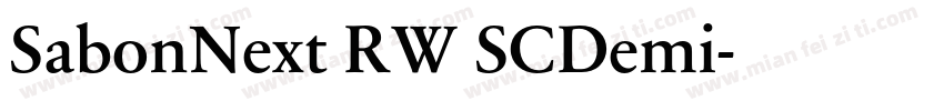 SabonNext RW SCDemi字体转换